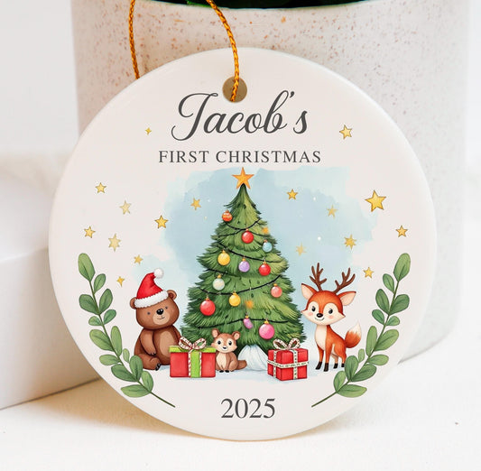 Custom Baby's First Christmas Baubles,Baby's First Christmas, Baby Ornament,New Baby Gifts,Unique Babys First Christmas Gift,Christmas Gift
