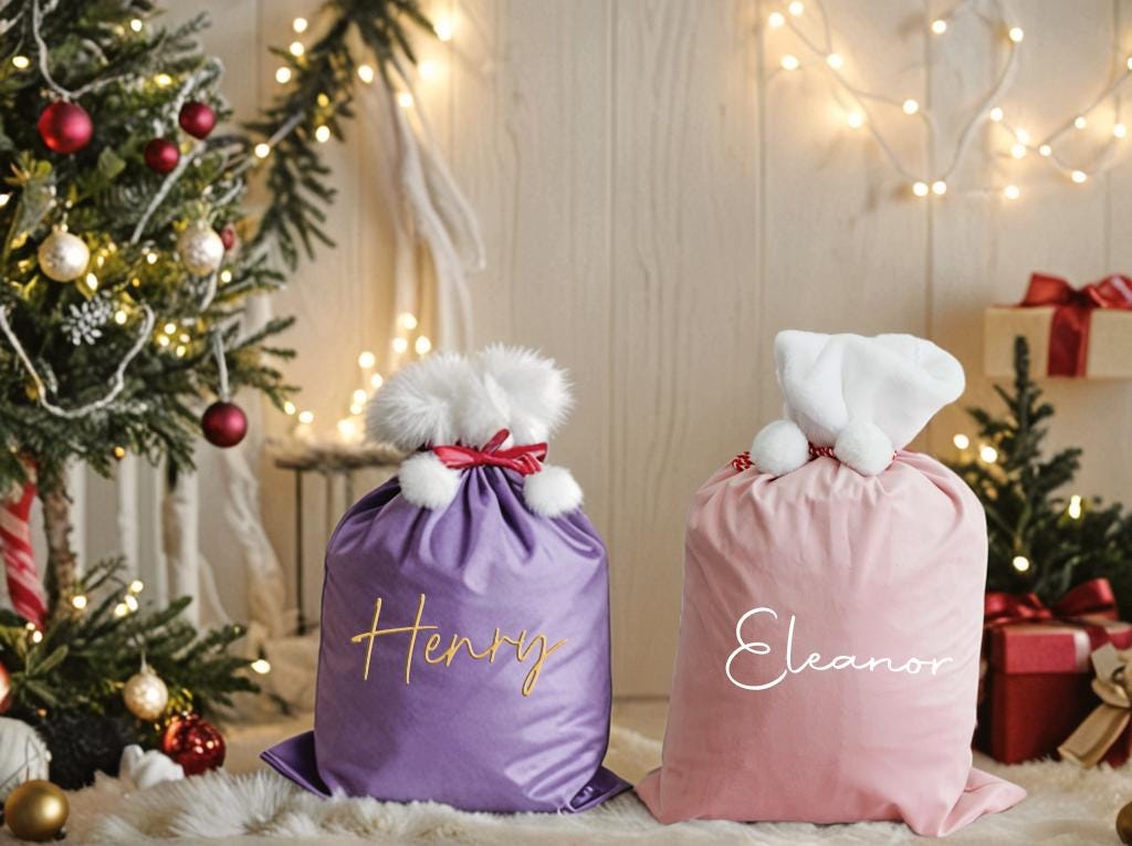 2025 Large Santa Sack,Christmas Gift Bag,Christmas Stocking Sack,Santa Bag with Name,Christmas bag,Holiday gift bag,Santa Bag,Gift for Kids