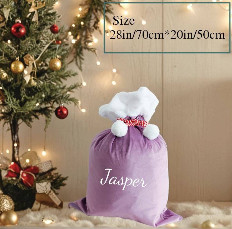 2025 Large Santa Sack,Christmas Stocking Sack,Santa Bag with Name,Christmas Gift Bag,Christmas bag,Holiday gift bag,Santa Bag,Gift for Kids