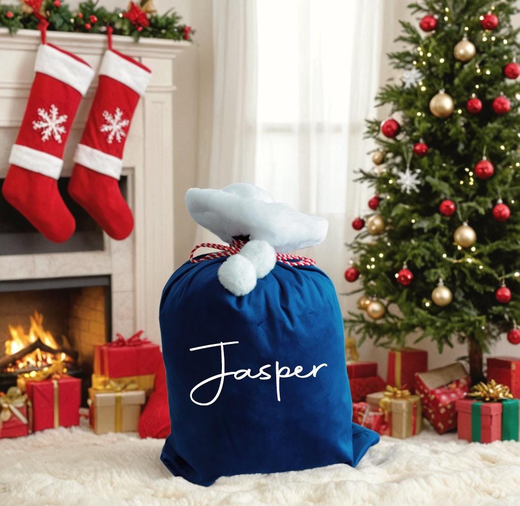 Christmas Stocking Sack,Santa Bag with Name,2025 Large Santa Sack,Christmas Gift Bag,Christmas bag,Holiday gift bag,Santa Bag,Gift for Kids