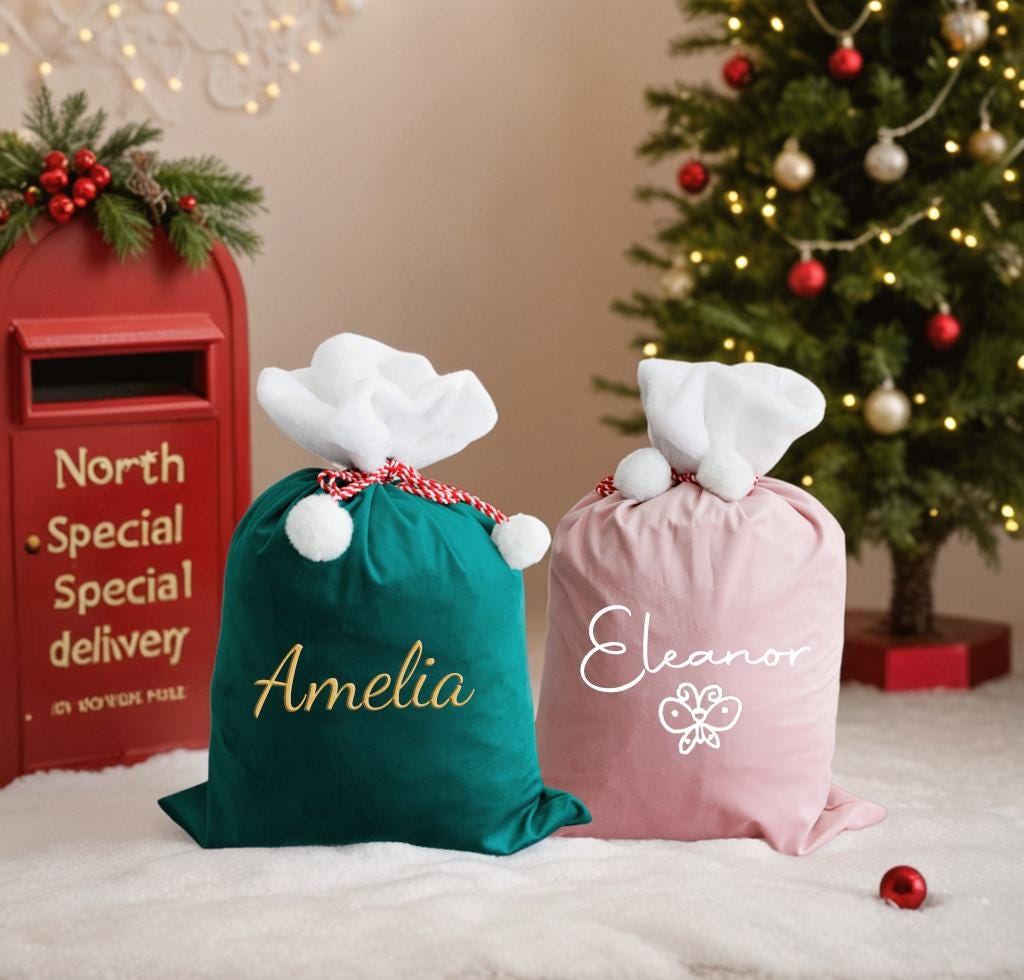2025 Large Santa Sack,Christmas Gift Bag,Christmas Stocking Sack,Santa Bag,Santa Bag with Name,Christmas bag,Holiday gift bag,Gift for Kids