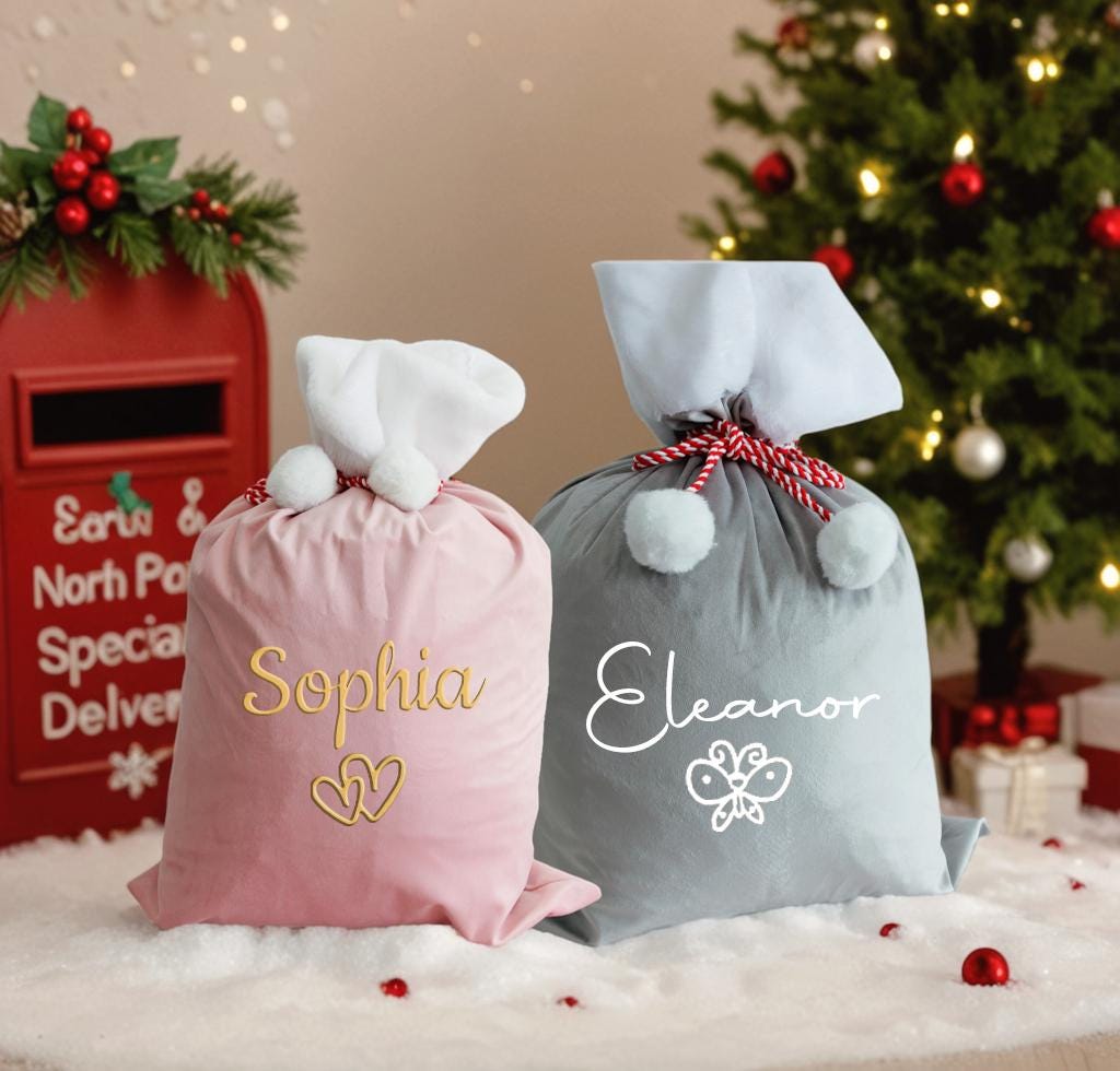 2025 Large Santa Sack,Christmas Gift Bag,Christmas Stocking Sack,Santa Bag,Santa Bag with Name,Christmas bag,Holiday gift bag,Gift for Kids