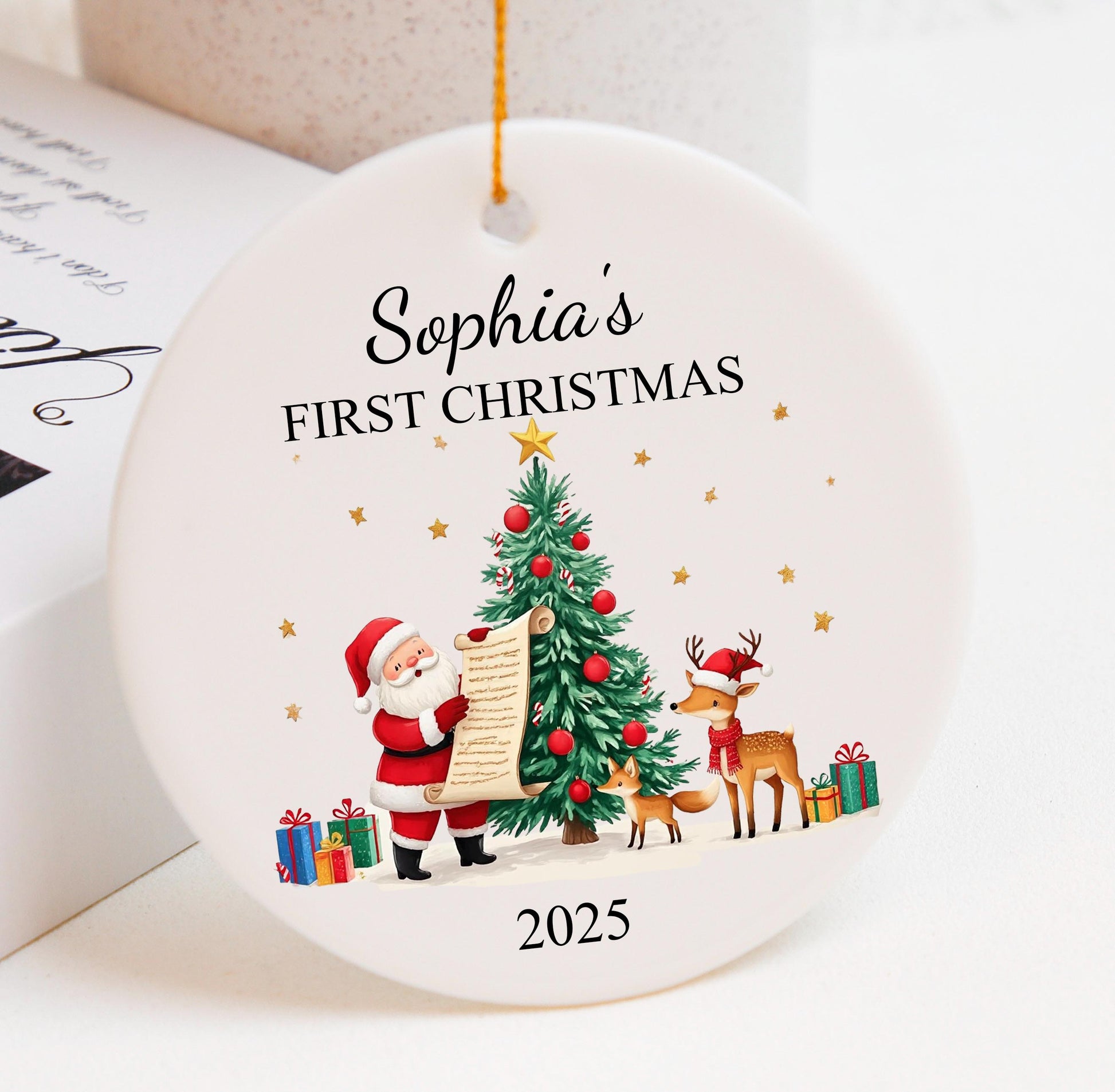 Baby Ornament,Custom Baby Boy/Baby Girl Ornament, Custom Baby's First Christmas Baubles,Baby's First Christmas,Christmas Gift for Kids.