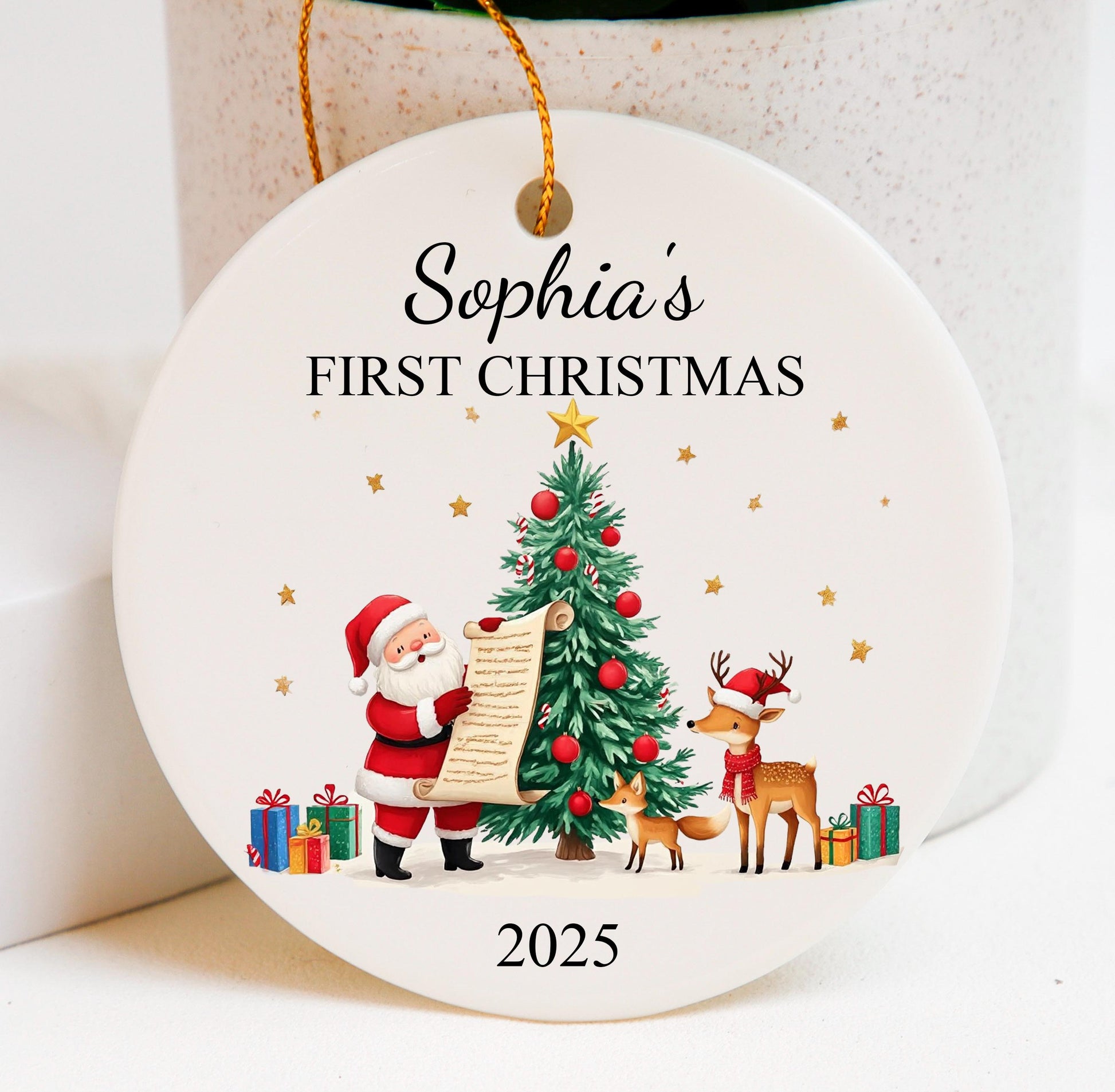 Baby Ornament,Custom Baby Boy/Baby Girl Ornament, Custom Baby's First Christmas Baubles,Baby's First Christmas,Christmas Gift for Kids.