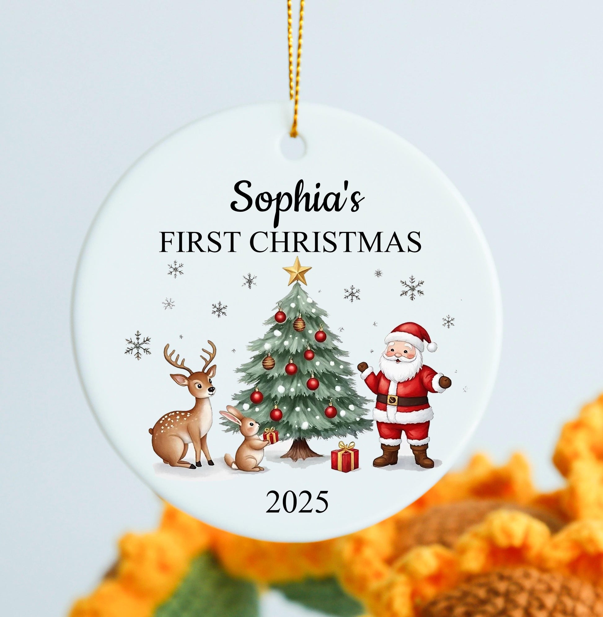 Baby's First Christmas,Custom Baby's First Christmas Baubles, Baby Ornament,Custom Baby Boy/Baby Girl Ornament, Christmas Gift for Kids.