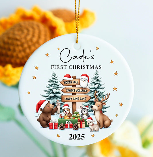Custom Baby's First Christmas Baubles,Baby's First Christmas, Baby Ornament,Unique Christmas Gifts for Baby, Christmas Gift for Kids.