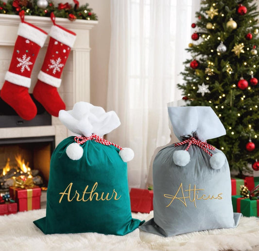 Christmas Stocking Sack,Santa Bag with Name,2025 Large Santa Sack,Christmas Gift Bag,Christmas bag,Holiday gift bag,Santa Bag,Gift for Kids