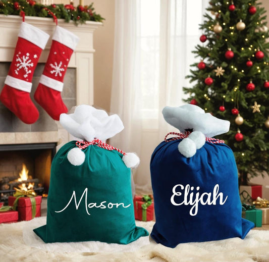 Christmas Stocking Sack,Santa Bag with Name,2025 Large Santa Sack,Christmas Gift Bag,Christmas bag,Holiday gift bag,Santa Bag,Gift for Kids