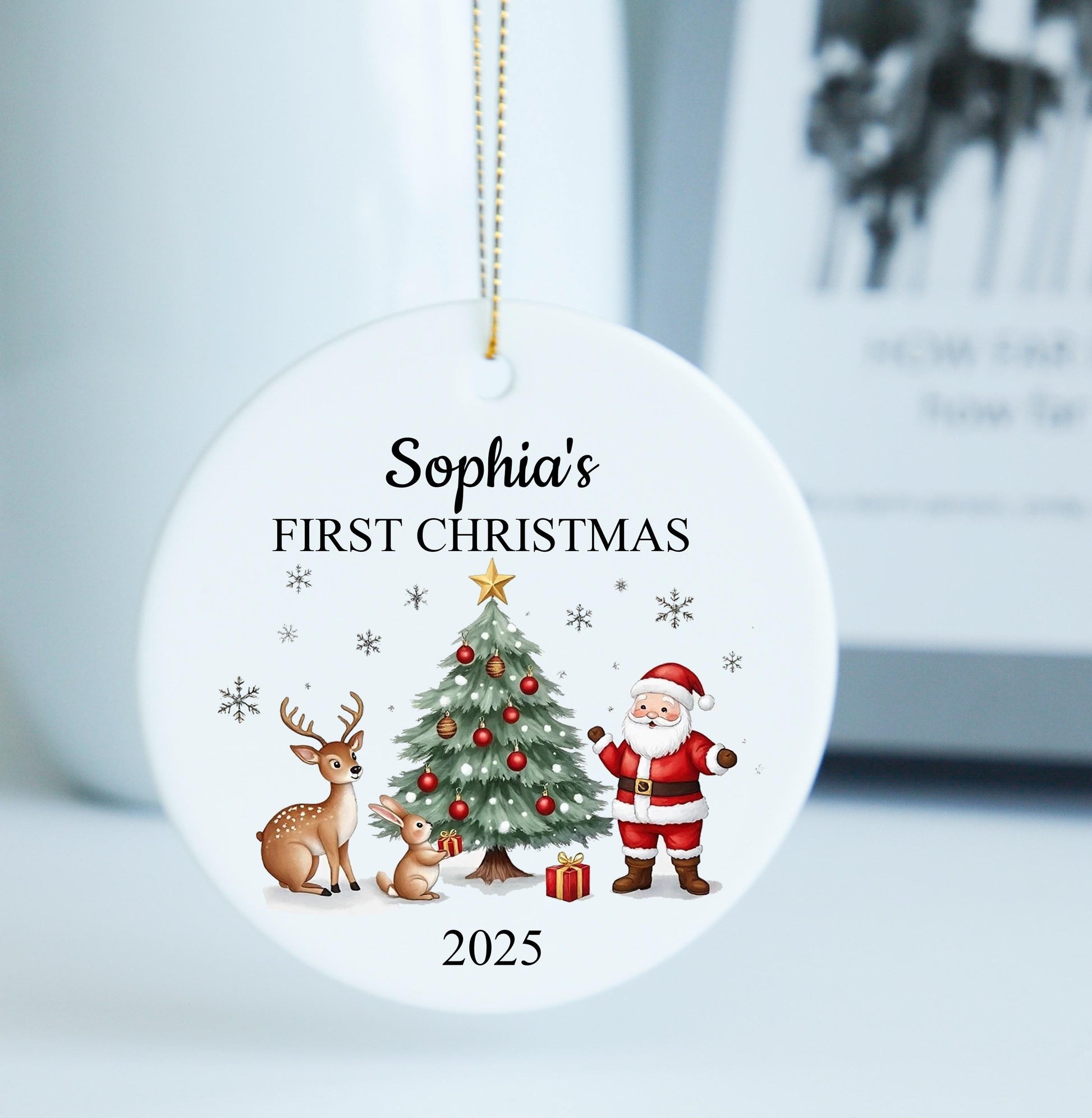 Baby's First Christmas,Custom Baby's First Christmas Baubles, Baby Ornament,Custom Baby Boy/Baby Girl Ornament, Christmas Gift for Kids.