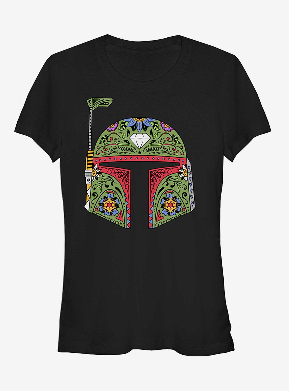 Star Wars Boba Fett Sugar Skull Girls T-Shirt | Premium Unisex T-Shirt, Trending Graphic Tee