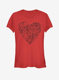 Disney Pixar Toy Story Group Doodle Heart Girls T-Shirt | Premium Unisex T-Shirt, Trending Graphic Tee