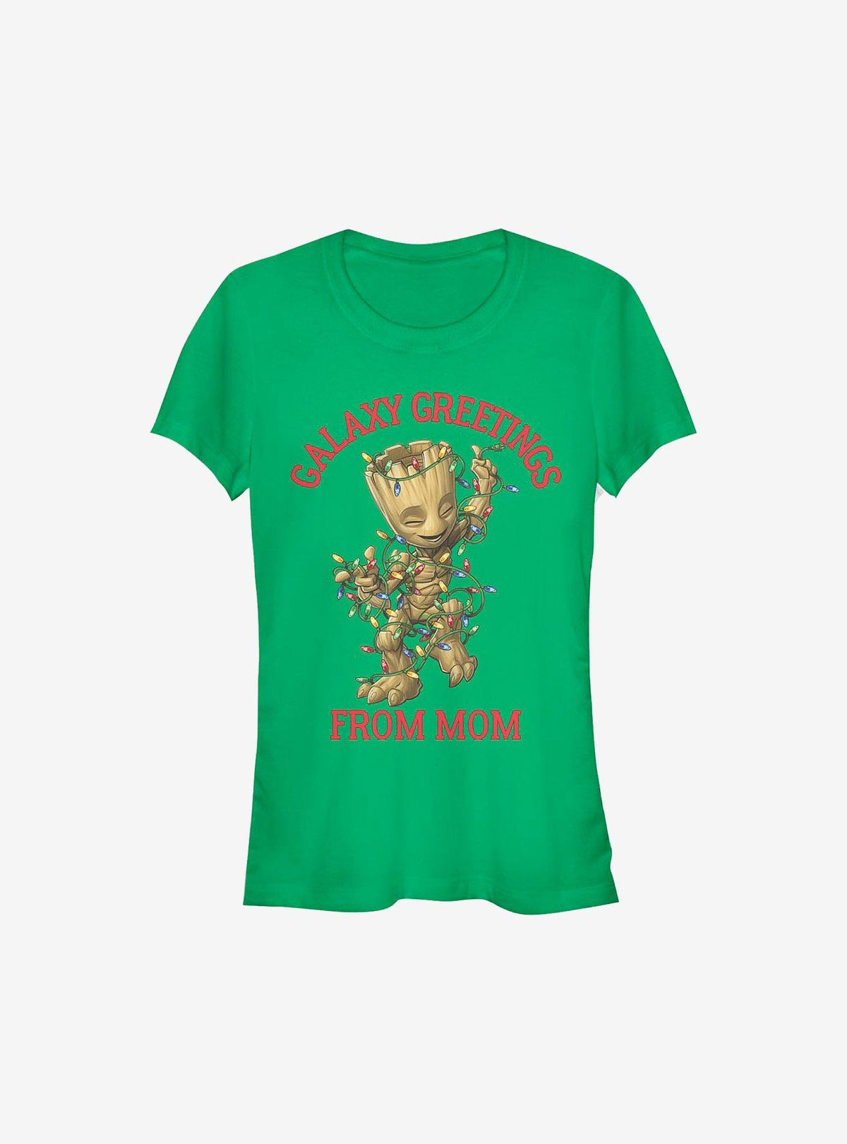 Marvel Guardians Of The Galaxy Christmas Groot Greetings From Mom Girls T-Shirt