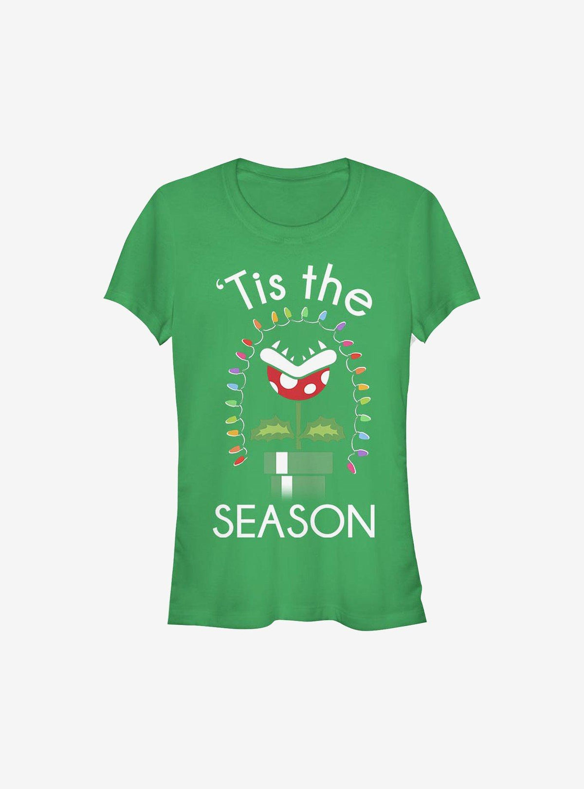 Super Mario 'Tis The Season Christmas Piranha Girls T-Shirt