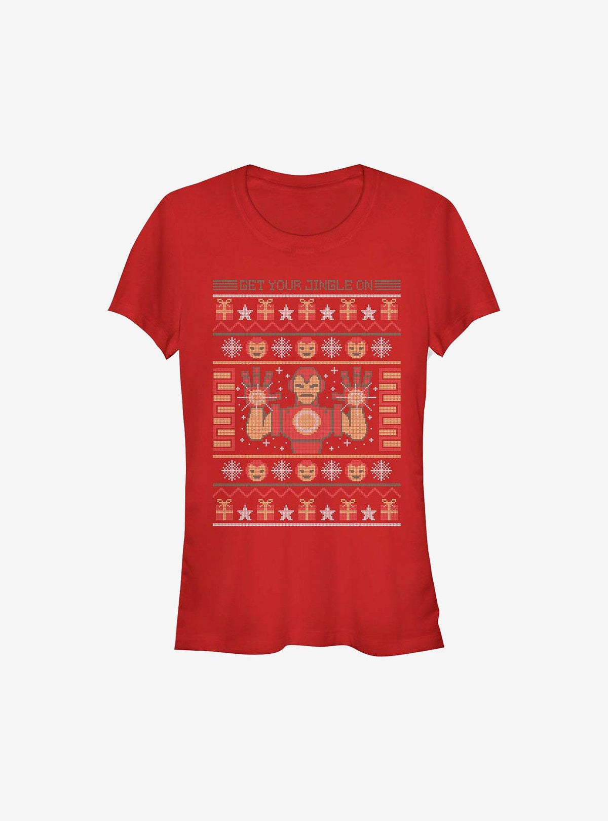 Marvel Iron Man Christmas Pattern Girls T-Shirt T-Shirt | Trending Design | Perfect For Daily Wear