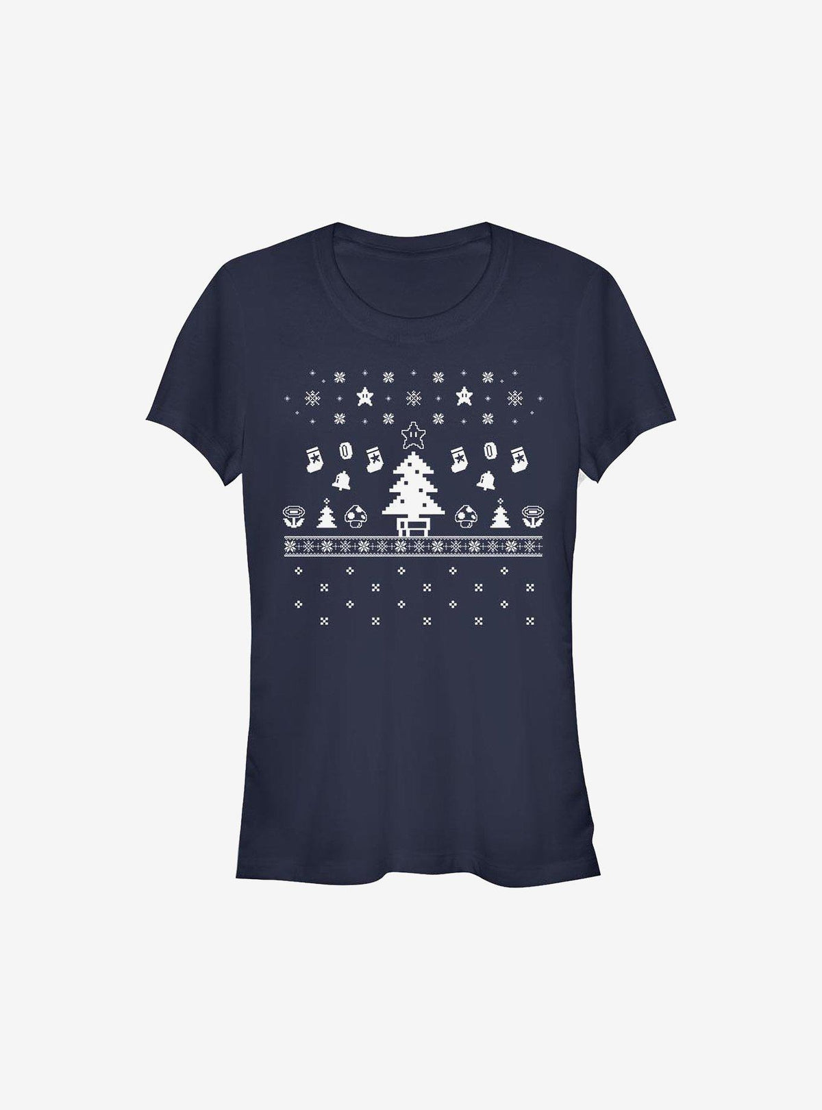 Super Mario White Christmas Girls T-Shirt T-Shirt | Best-Selling Artwork | Perfect For Daily Wear