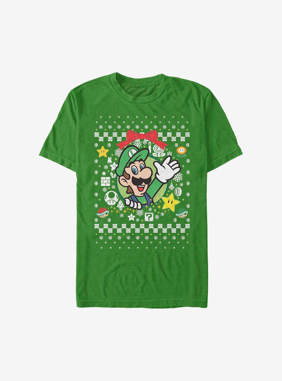 Super Mario Luigi Wreath Christmas Sweater T-Shirt T-Shirt | Best-Selling Artwork | Must-Have Style