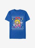 Super Mario Princess Wreath Christmas Sweater T-Shirt T-Shirt | Viral Style | Trending Now