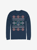 Marvel Captain America Christmas Pattern Sweater Long-Sleeve T-Shirt T-Shirt | Exclusive Edition | High Demand Item
