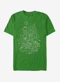 Star Wars Dark Side Line Art Christmas T-Shirt T-Shirt | Viral Style | Top Pick For Fans