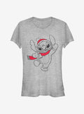 Disney Lilo Stitch Christmas Stitch Outline Girls T-Shirt T-Shirt | Trending Design | Great Gift Idea