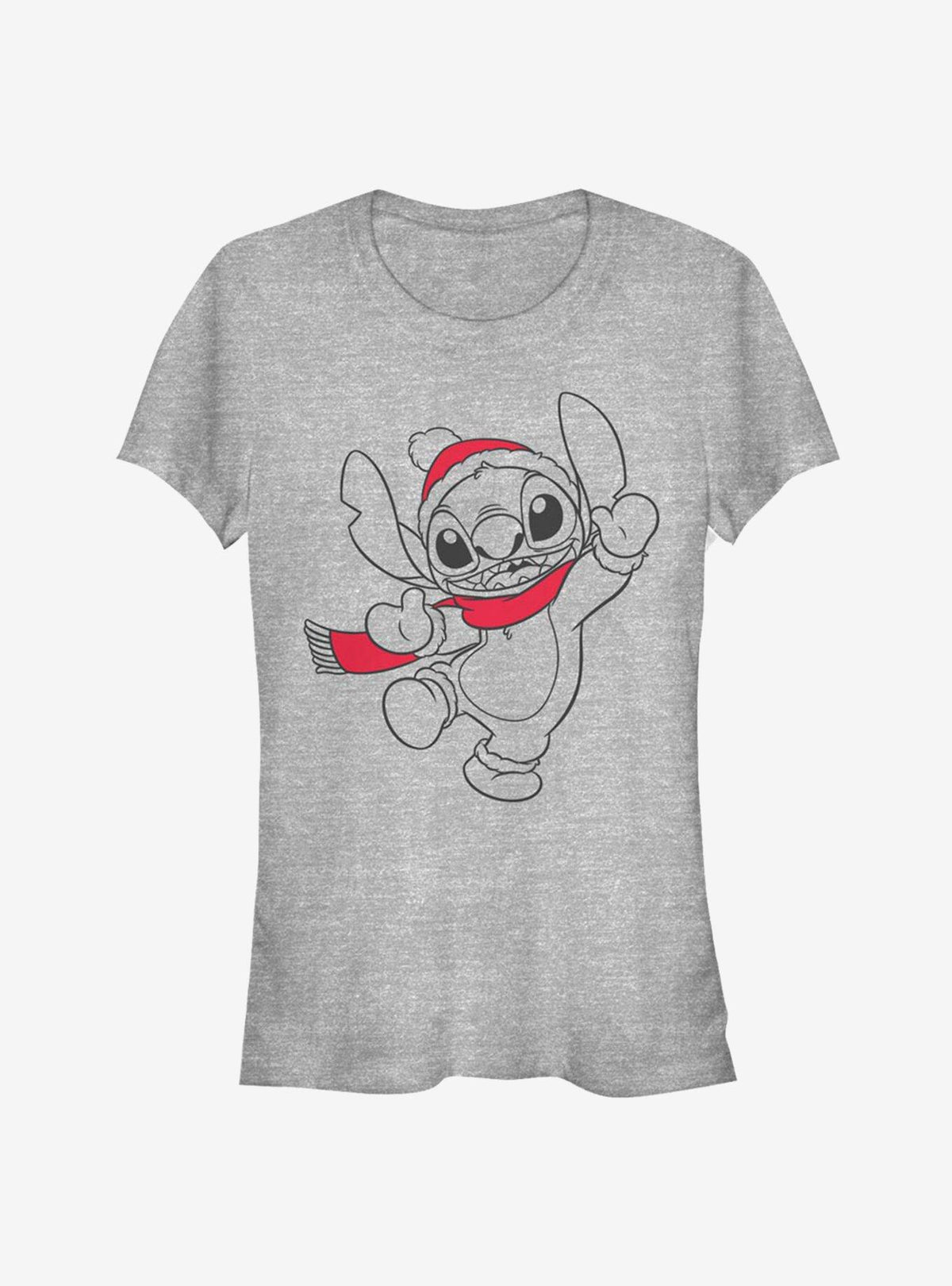 Disney Lilo Stitch Christmas Stitch Outline Girls T-Shirt T-Shirt | Trending Design | Great Gift Idea