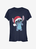Disney Lilo Stitch Christmas Cute Santa Stitch Girls T-Shirt T-Shirt | Exclusive Edition | Great Gift Idea