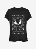 The Nightmare Before Christmas Jack Face Spooky Outline Girls T-Shirt T-Shirt | Premium Graphic | Top Pick For Fans