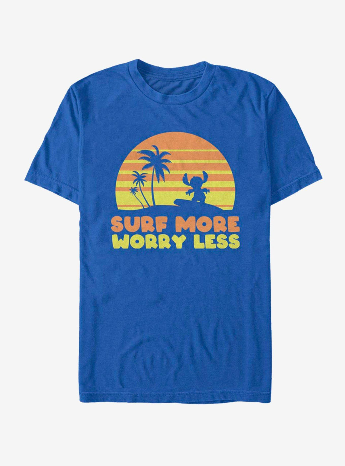 Disney Lilo Stitch Surf More Worry Less T-Shirt T-Shirt | High-Quality Print | Great Gift Idea