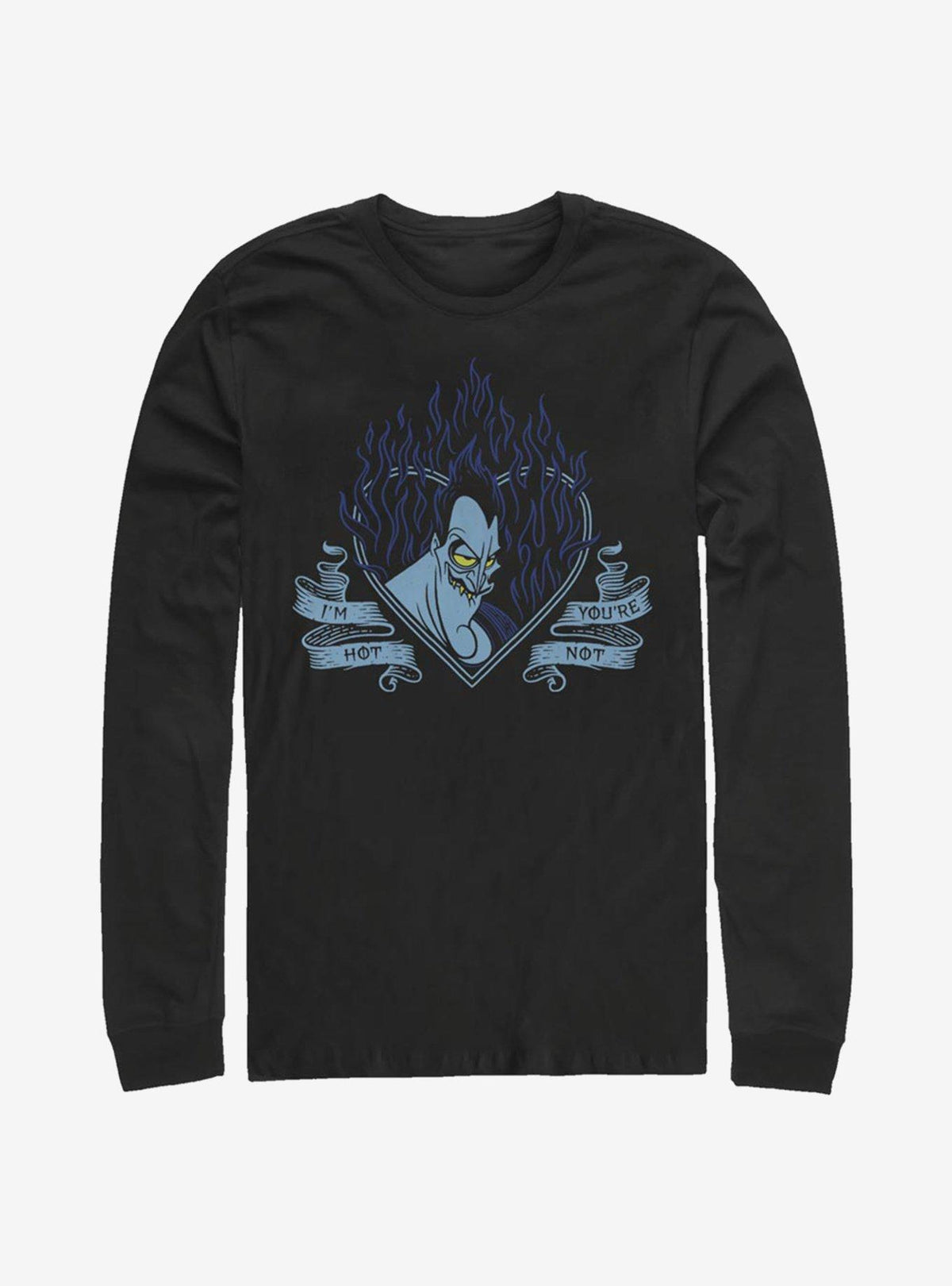 Disney Hercules Hades I'm Hot You're Not Long-Sleeve T-Shirt | Premium Unisex T-Shirt, Trending Graphic Tee