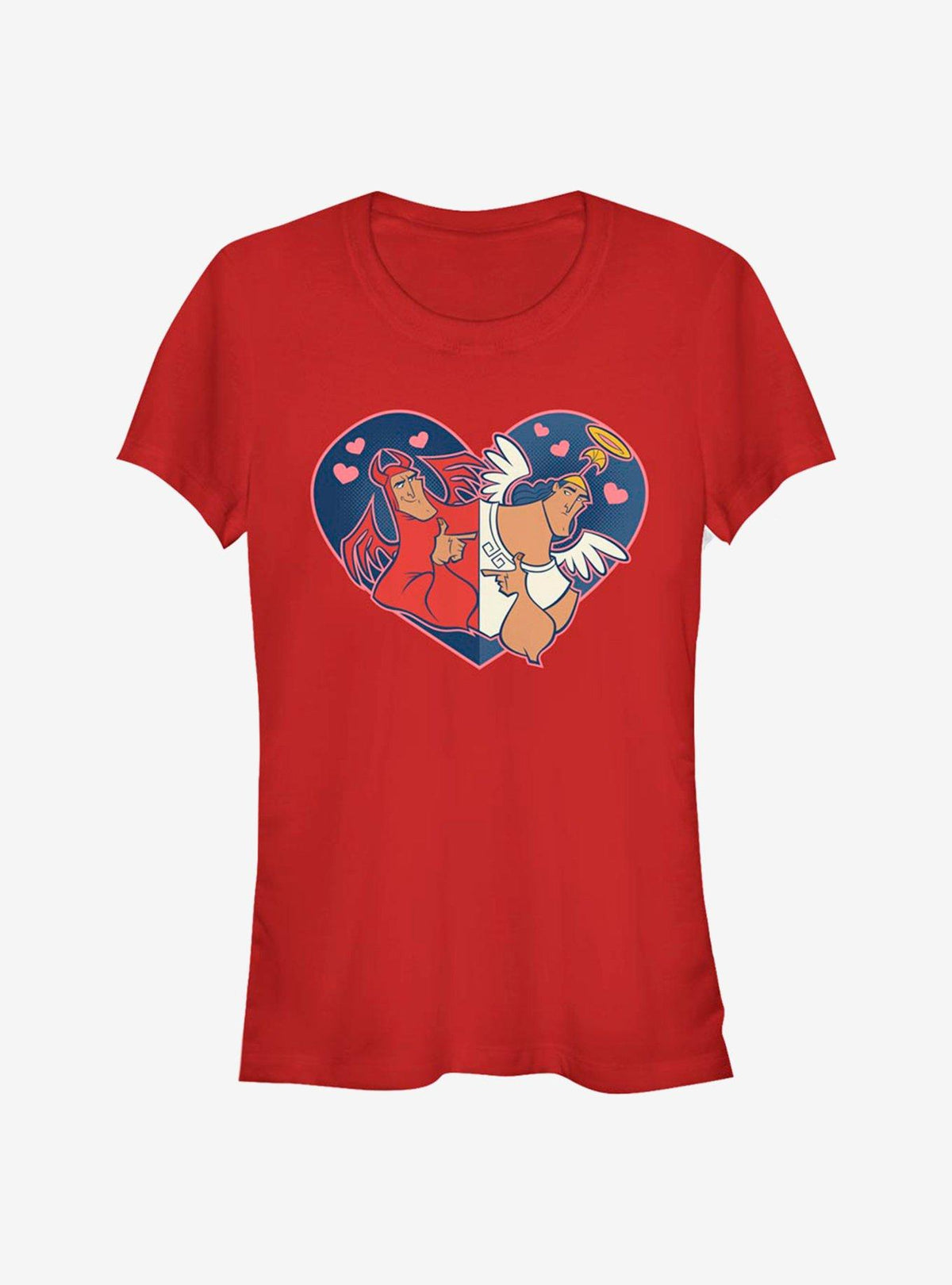 Disney The Emperor's New Groove Kronk Angel Devil Heart Girls T-Shirt | Premium Unisex T-Shirt, Trending Graphic Tee