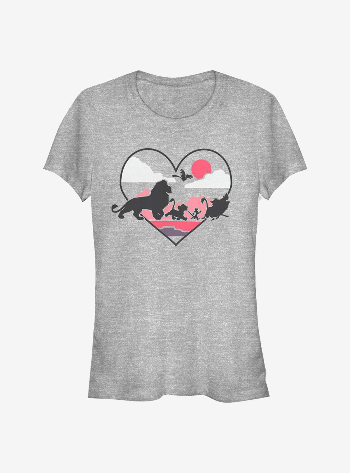 Disney The Lion King Heart Sunset Girls T-Shirt | Premium Unisex T-Shirt, Trending Graphic Tee