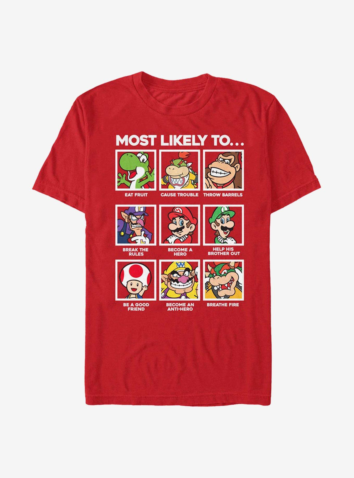 Nintendo Super Mario Most Likely To T-Shirt T-Shirt | Best-Selling Artwork | Must-Have Style