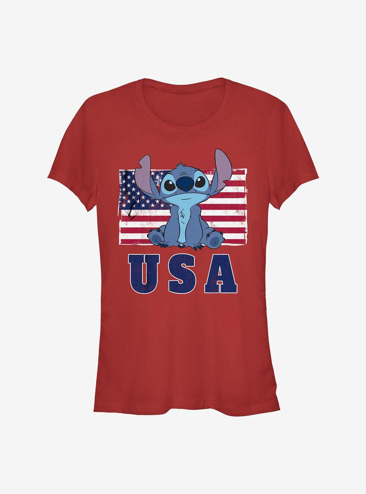 Disney Lilo Stitch 'Merica Stitch Girls T-Shirt T-Shirt | Bold Graphic Edition | Trending Now