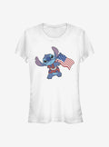 Disney Lilo Stitch Tropical Stitch Flag Girls T-Shirt T-Shirt | Vintage Graphic Vibe | Trending Now