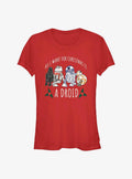 Star Wars Christmas Droids Girls T-Shirt T-Shirt | High-Quality Print | Top Pick For Fans