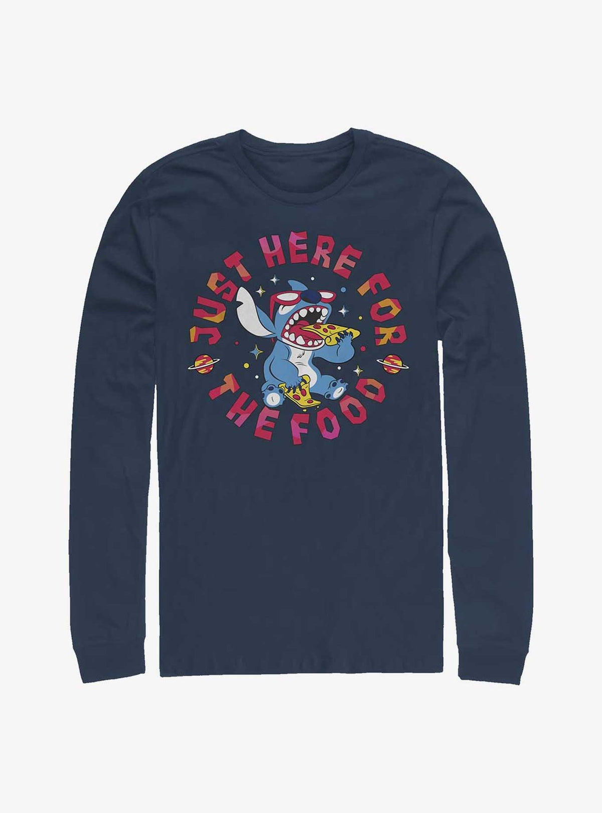 Disney Lilo Stitch Just Here For The Food Long-Sleeve T-Shirt T-Shirt | Best-Selling Design | High Demand Item
