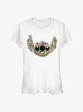 Disney Lilo Stitch Floral Girls T-Shirt T-Shirt | Aesthetic Graphic | Great Gift Idea