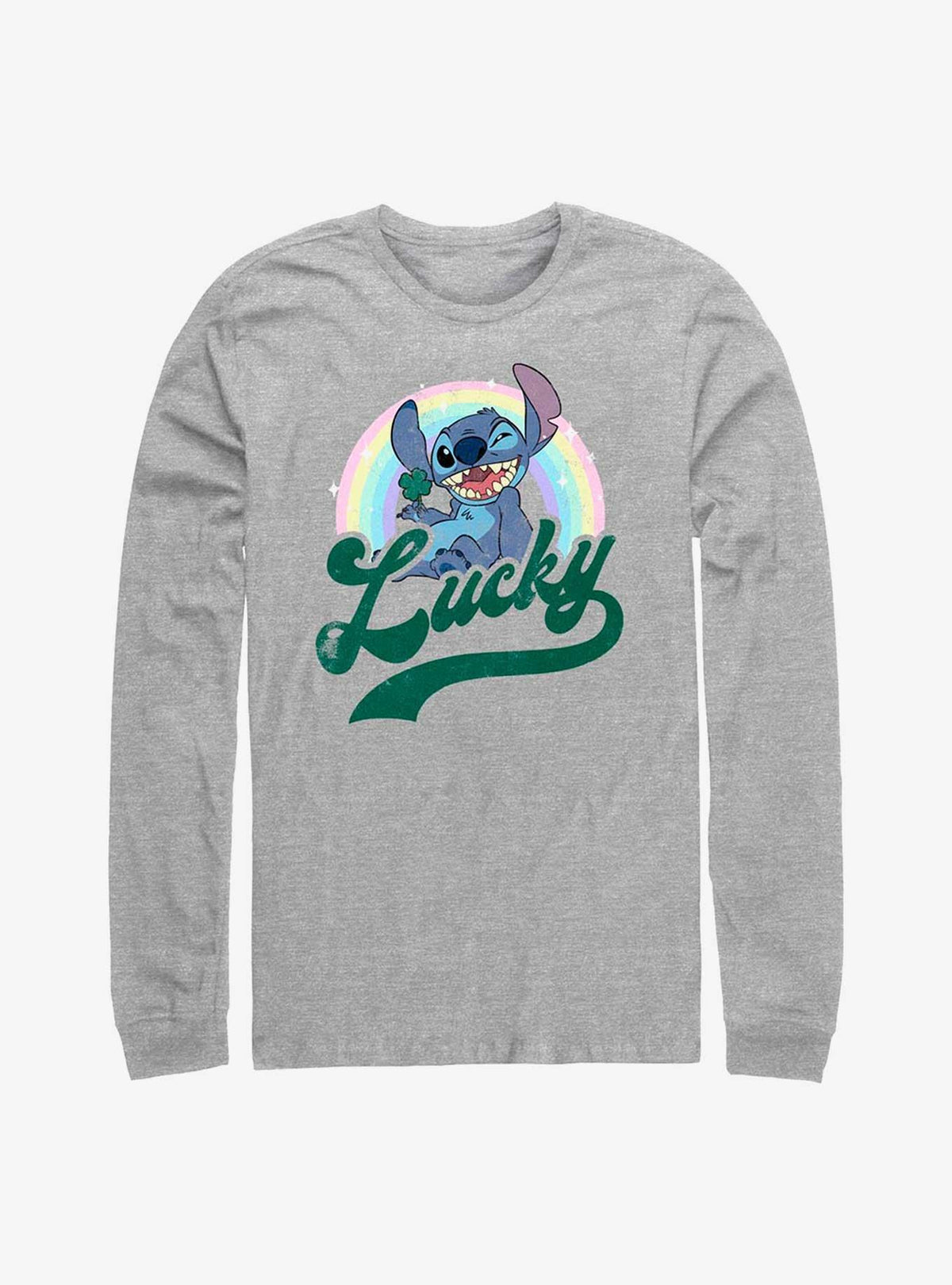 Disney Lilo Stitch Lucky Rainbow Long Sleeve T-Shirt T-Shirt | Exclusive Art Design | Top Pick For Fans