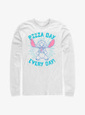 Disney Lilo Stitch Pizza Day Every Day Long Sleeve T-Shirt T-Shirt | Aesthetic Graphic | High Demand Item