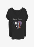 The Nightmare Before Christmas Jack Sally Together Forever Girls T-Shirt Plus Size T-Shirt | Premium Graphic | High Demand Item