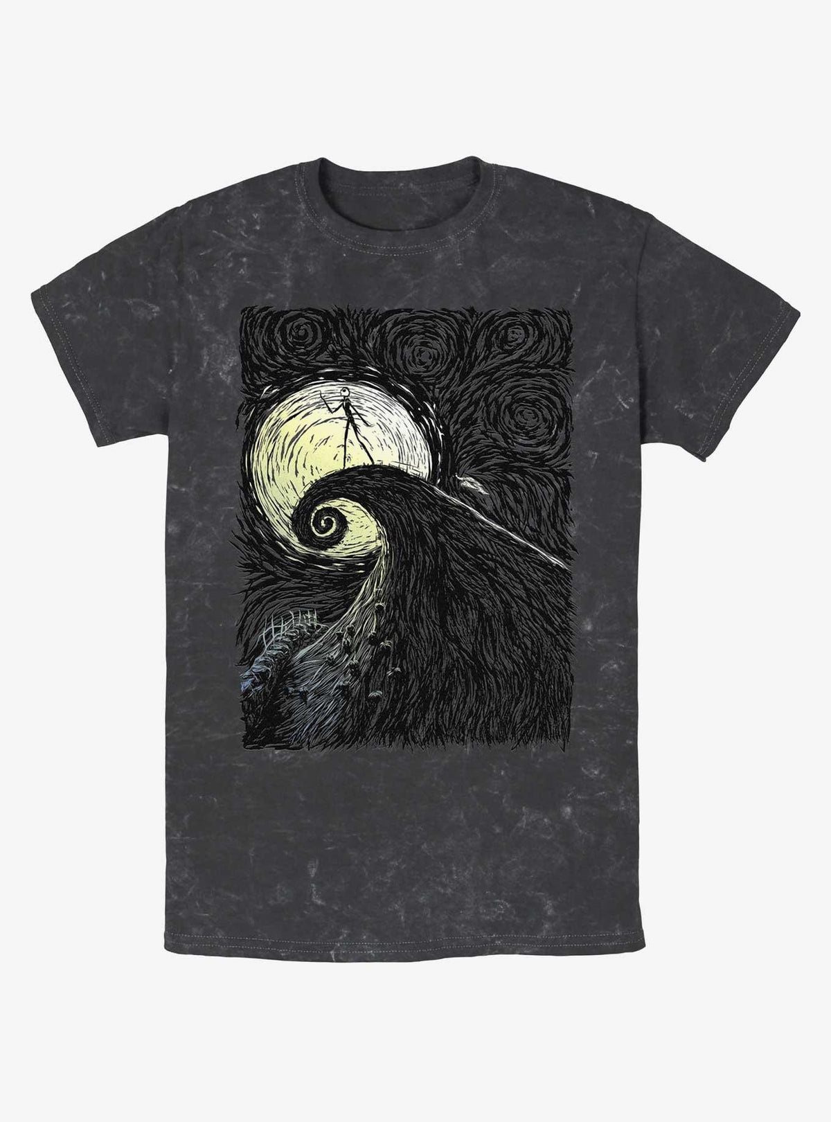 The Nightmare Before Christmas Jack On Spiral Hill Mineral Wash T-Shirt