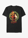 Disney The Nightmare Before Christmas Santa Jack Wreath T-Shirt