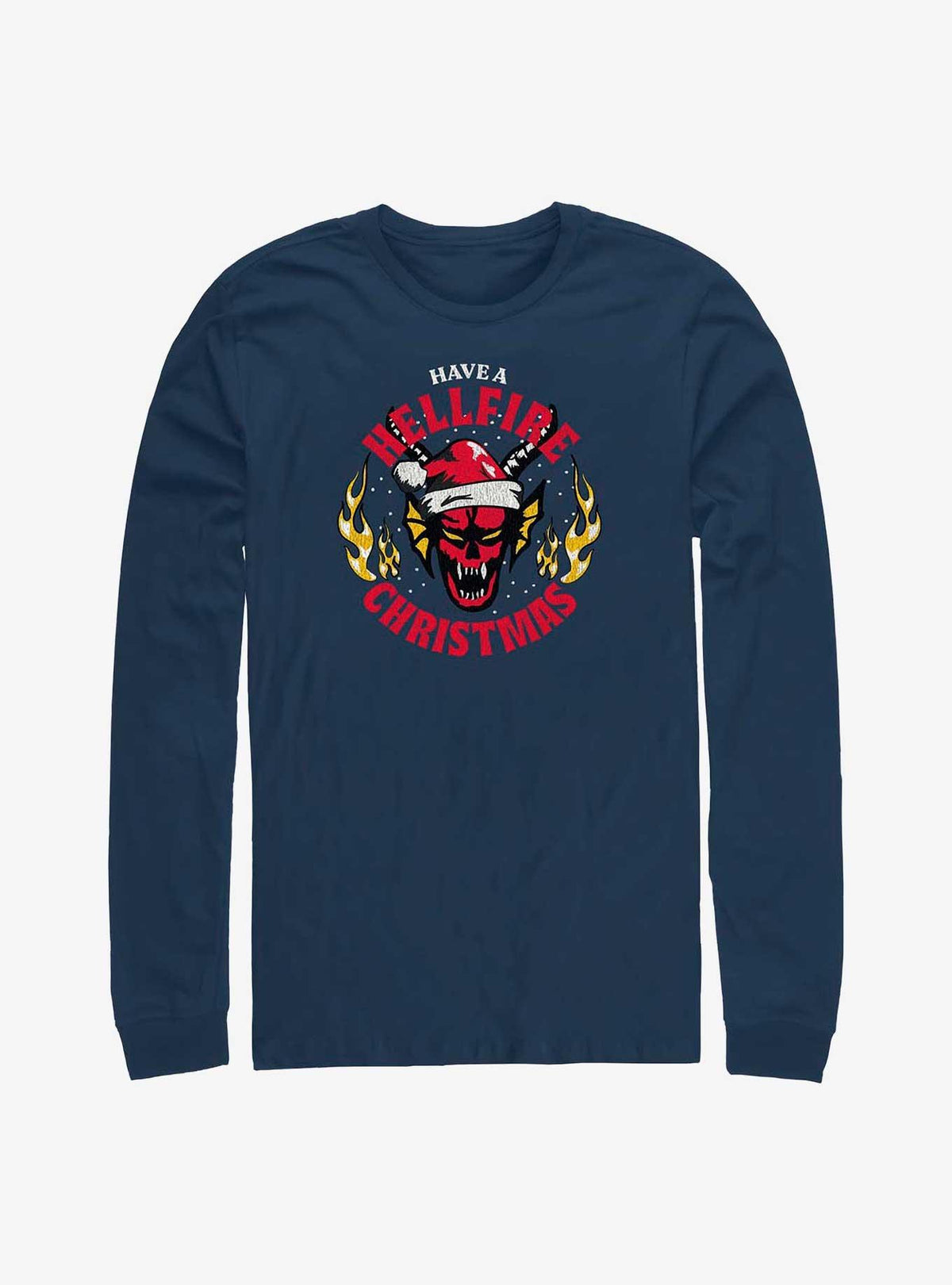 Stranger Things Have A Hellfire Christmas Long-Sleeve T-Shirt T-Shirt | Viral Style | Perfect For Daily Wear
