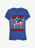 Marvel Captain America Christmas Girls T-Shirt T-Shirt | Premium Graphic | Perfect For Daily Wear