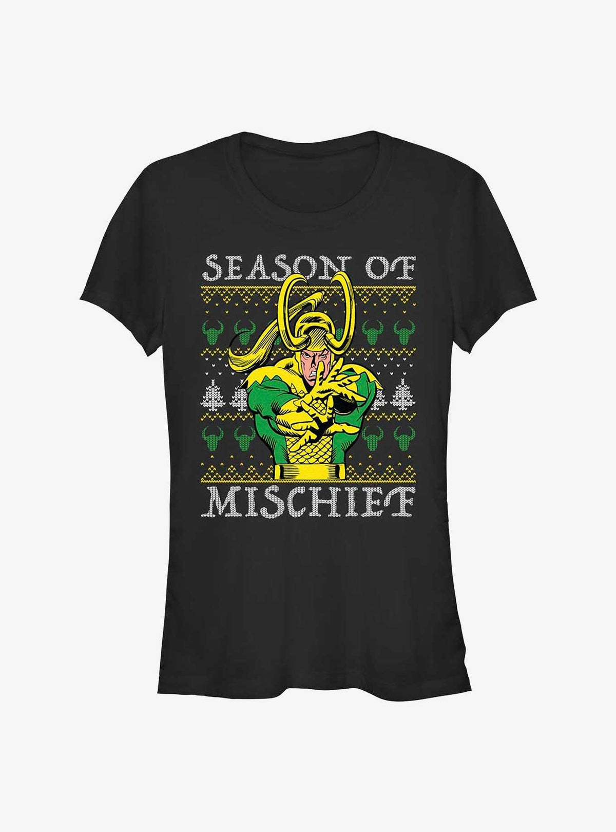 Marvel Loki Mischief Season Ugly Christmas Girls T-Shirt T-Shirt | Premium Graphic | Great Gift Idea