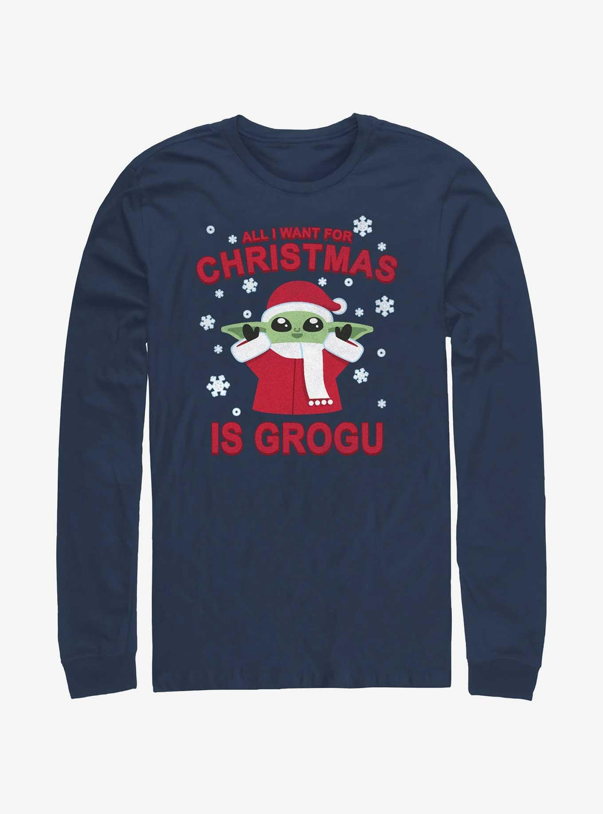 Star Wars The Mandalorian Grogu For Christmas Long-Sleeve T-Shirt T-Shirt | Exclusive Edition | Must-Have Style