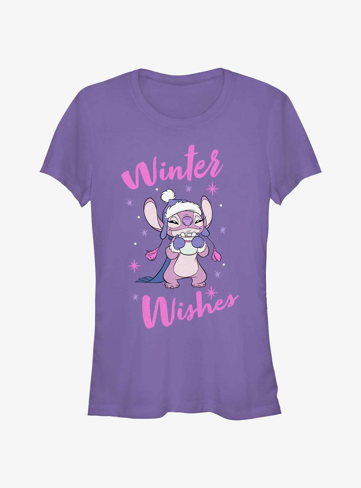 Disney Lilo Stitch Angel Winter Wishes Girls T-Shirt T-Shirt | Fan Favorite Style | Top Pick For Fans