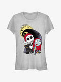 Disney The Nightmare Before Christmas Santa Jack and Sally Girls T-Shirt T-Shirt | Premium Graphic | Perfect For Daily Wear