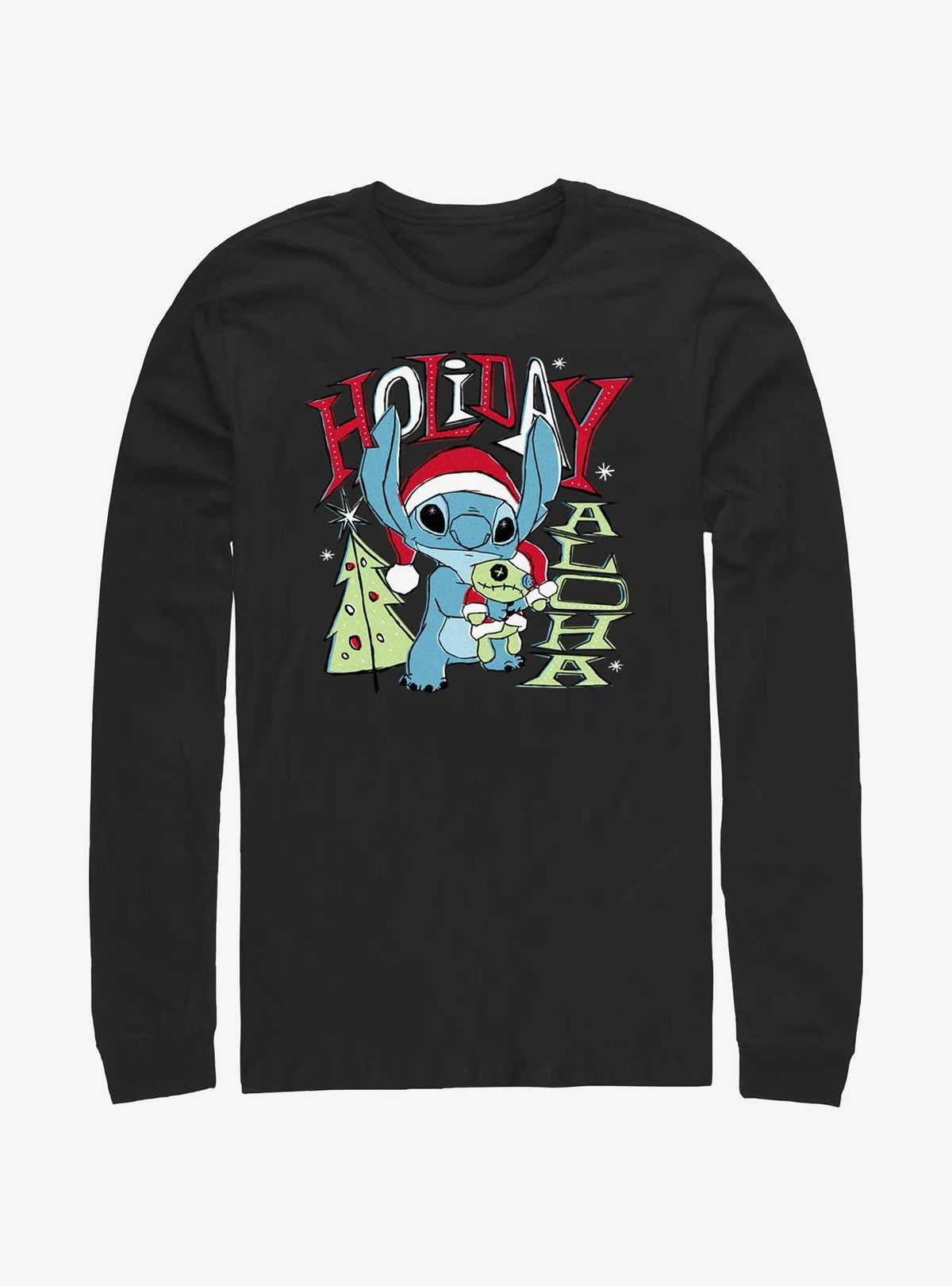 Disney Lilo Stitch Holiday Aloha Long-Sleeve T-Shirt T-Shirt | Trending Design | Great Gift Idea