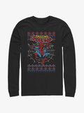 Marvel Spider-Man Web Jump Ugly Christmas Long-Sleeve T-Shirt T-Shirt | High-Quality Print | Great Gift Idea